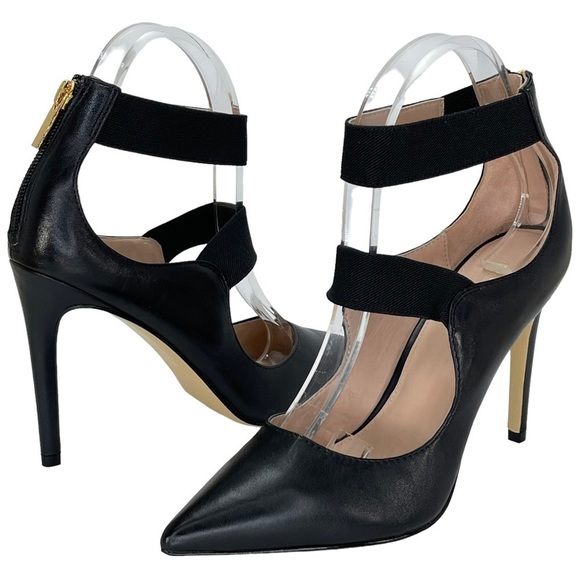 Rachel Zoe Jade Black Nappa Leather Womens Pumps Size 8M - Picture 10 of 12